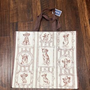 Marshalls Brown and Cream Dog Print Tote Bag